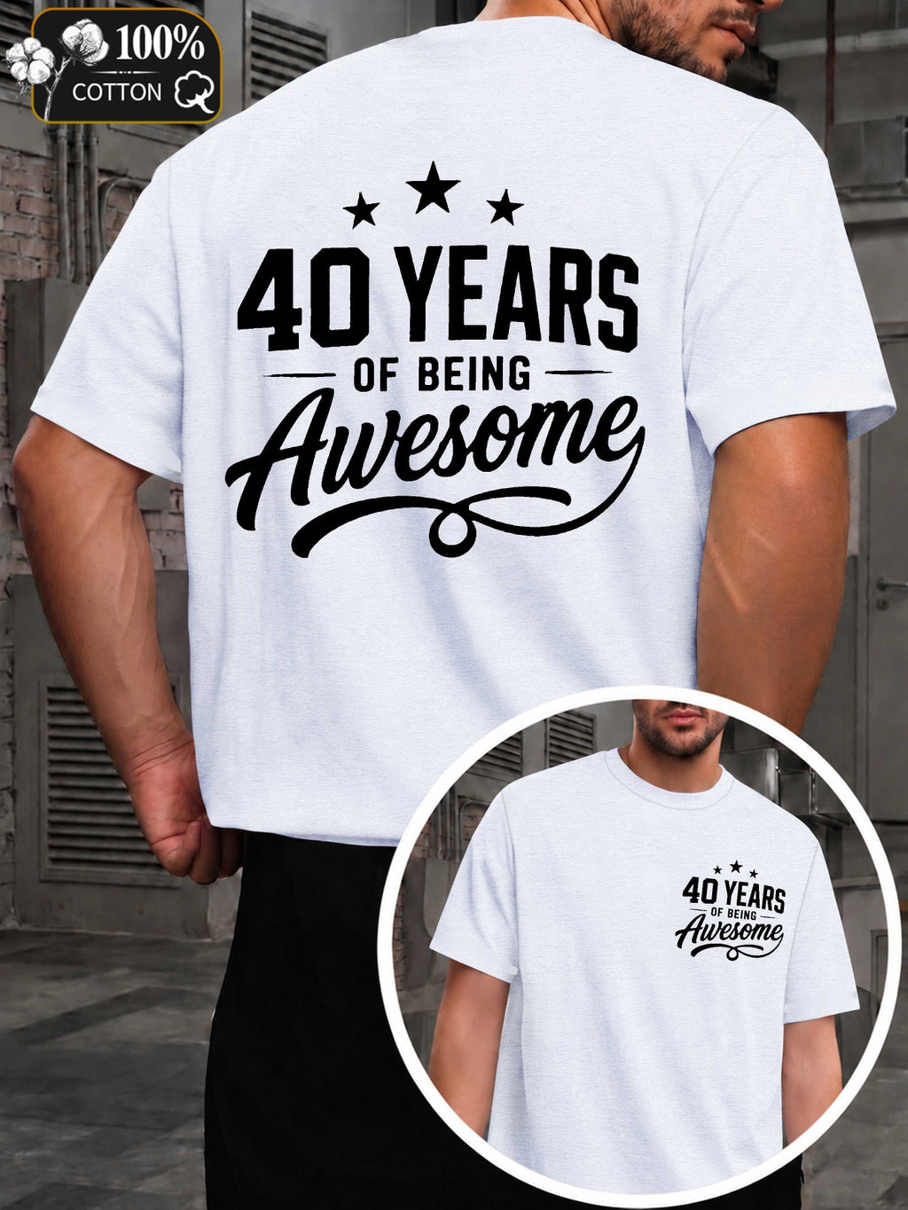 40 Years of Awesome Men'S T-Shirts with Markings