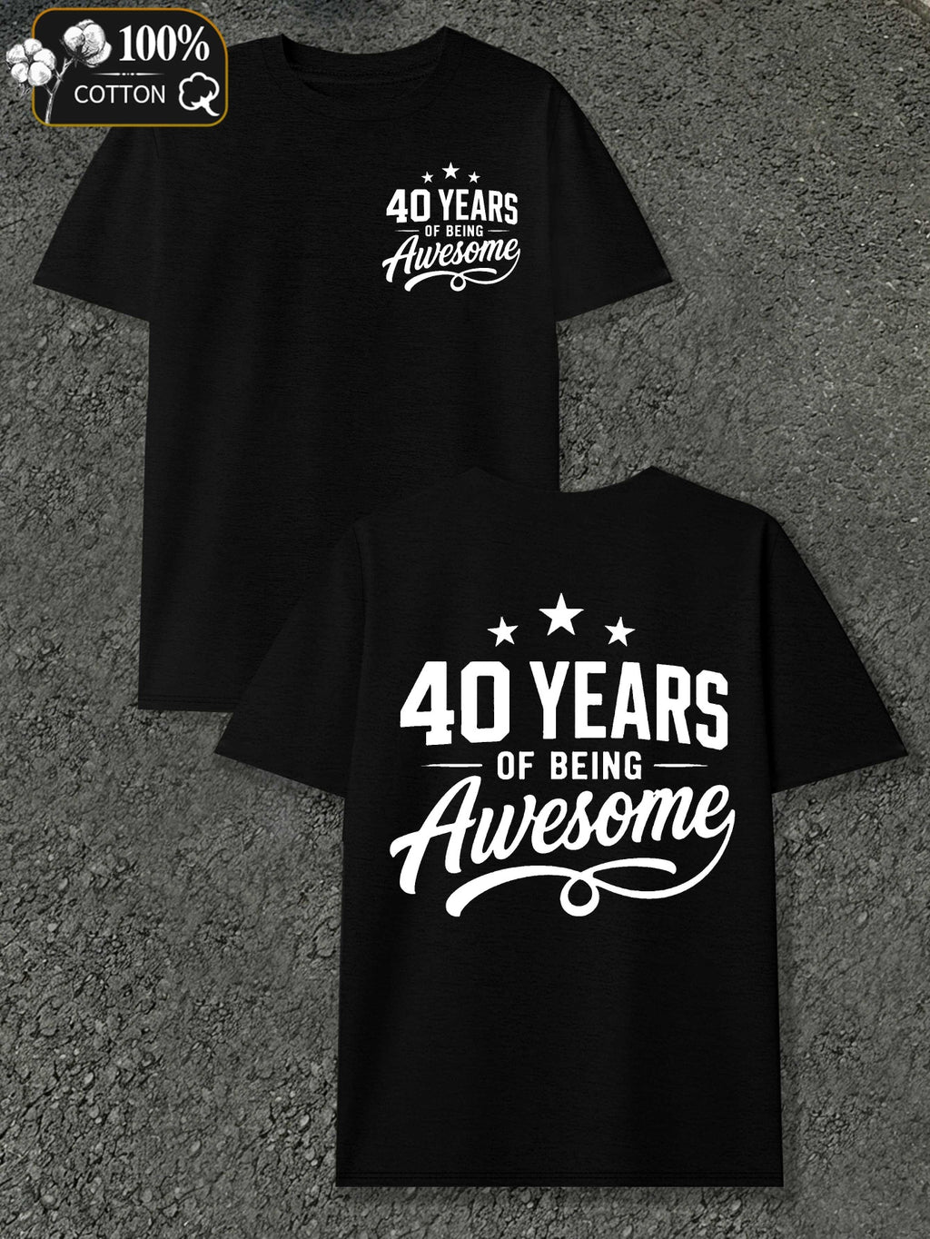 40 Years of Awesome Men'S T-Shirts with Markings