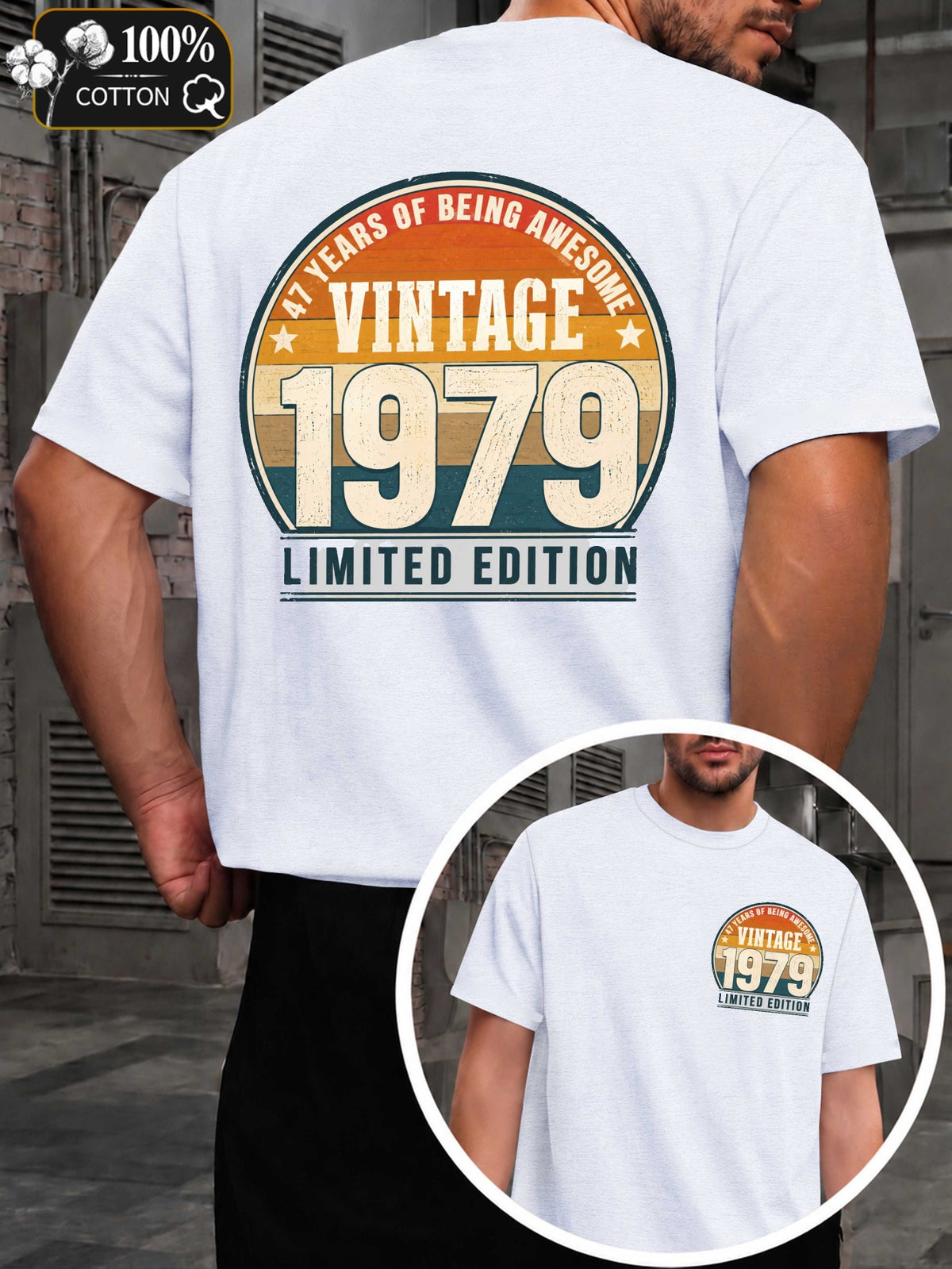 Vintage 1979 Celebration Men'S T-Shirts with Markings