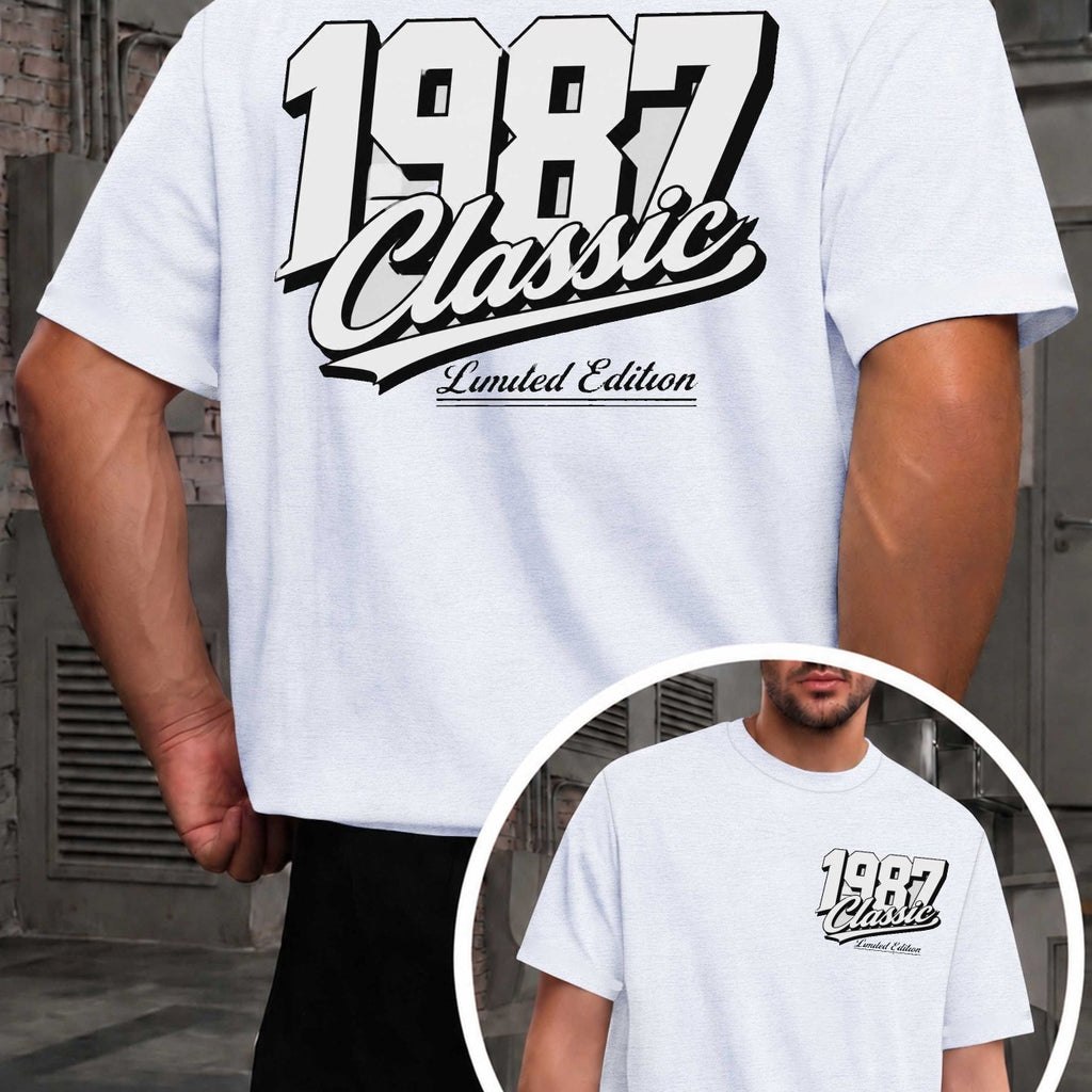 Classic 1987 Limited Edition Men'S T-Shirts with Markings