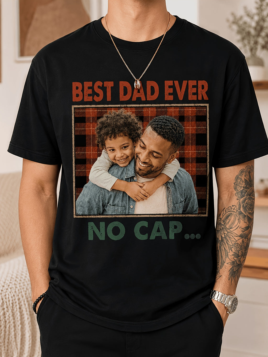 Women's Men's Personalized Custom T-Shirt, Loose Fit Custom Personalized Tee, Custom Photo Text Print Crewneck Tee, Customized Gift for Birthday Family Reunion Vacation, Customized T-shirts for Couples, Fathers, Mothers, And Girlfriends