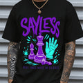 Fashion Men T Shirt Sayless Chess Graphic Printed White T Shirt 180Gsm Crew Neck Short Sleeve Casual Easy Spring Summer Cooling Tshirt Saint Patrick Day&Easter Gifts for Famcasual Summer Short-Sleeved T-Shirt with Printed Design, Easy Design