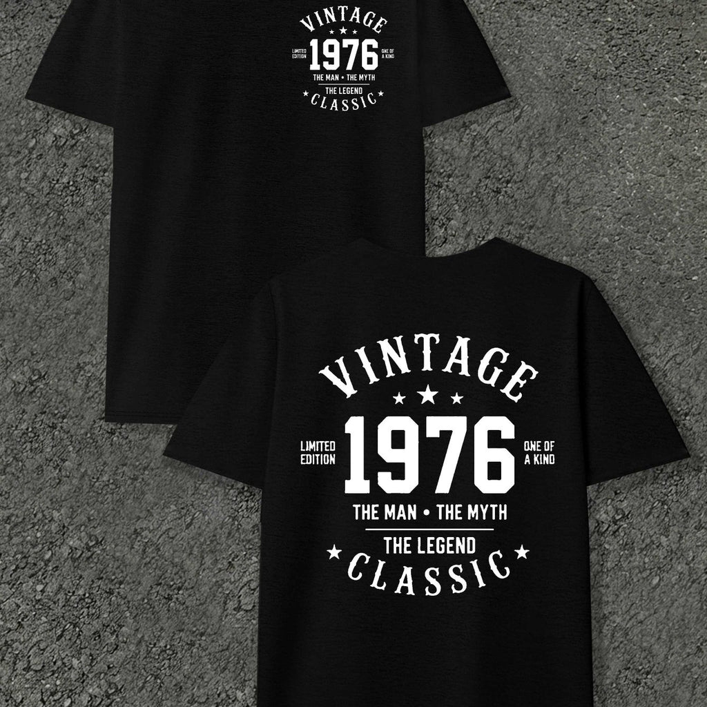 Vintage 1976 Classic Men'S T-Shirts with Markings