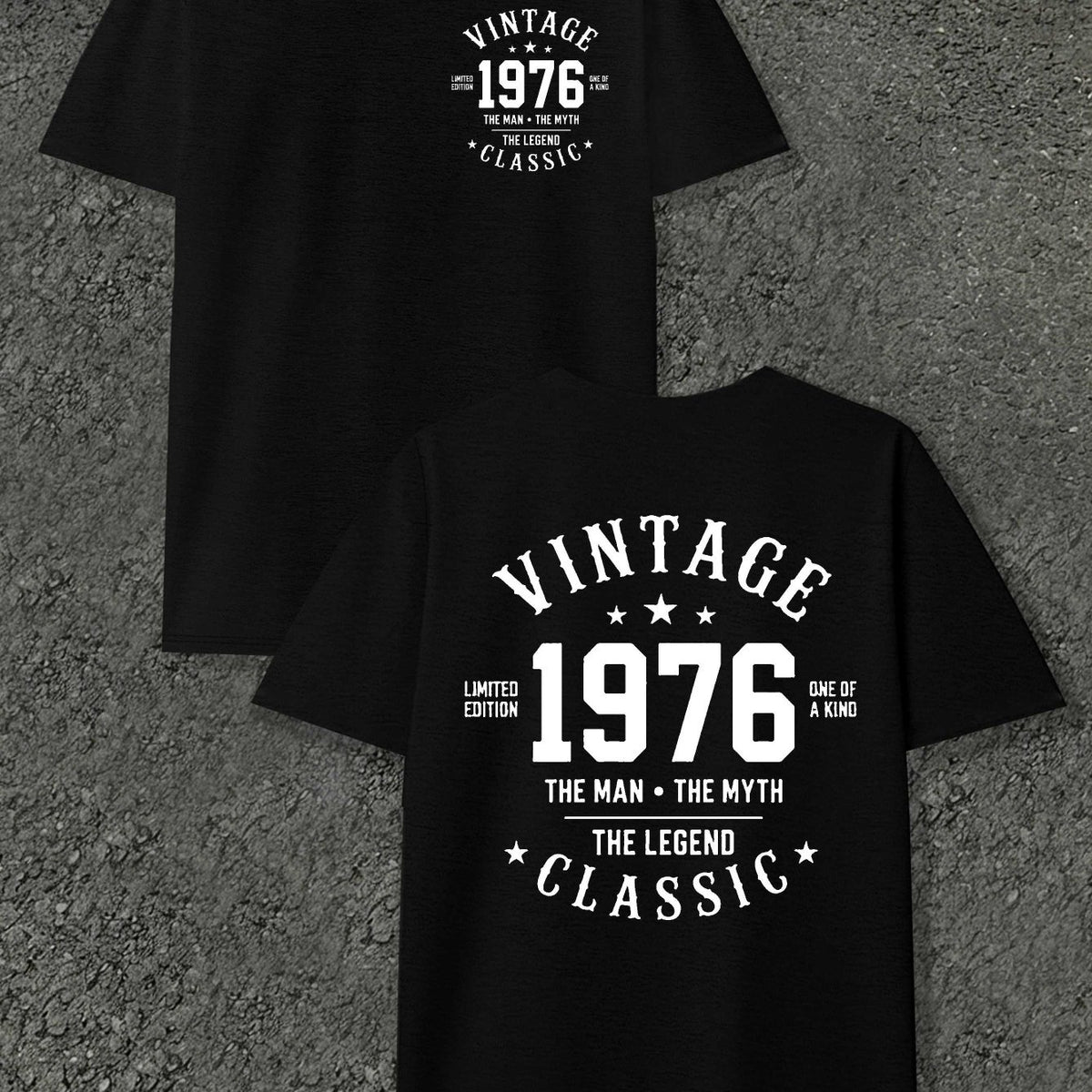 Vintage 1976 Classic Men'S T-Shirts with Markings
