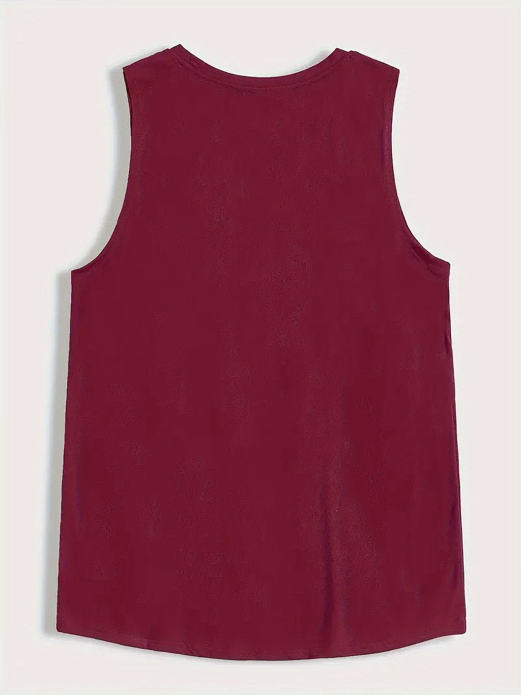 Coconut Tree Moon Men's Casual Summer Vest - Maroon Geometric Palm Tree & Moon Print, Lightweight Breathable Fabric, Regular Fit, Machine Washable, Warm Weather Clothing, Beach Apparel, Tropical Print, Easycare Clothing