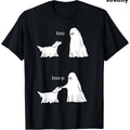 Boo Boop Ghost And Dog T-Shirt, Unisex Casual Crew Neck Outdoor Short Sleeve Tee, Slightly Stretchy, Made of, Available in Sizes S to XXXL