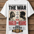 Men's & Women's Hagler Hearns 1985 Graphic Unisex 100% Cotton T-Shirt, Soft, All Season Casual Streetwear Essential, All-Match All Season Style, Affordable Daily Wear & Perfect Christmas Gift for Fans And Friends - 220g