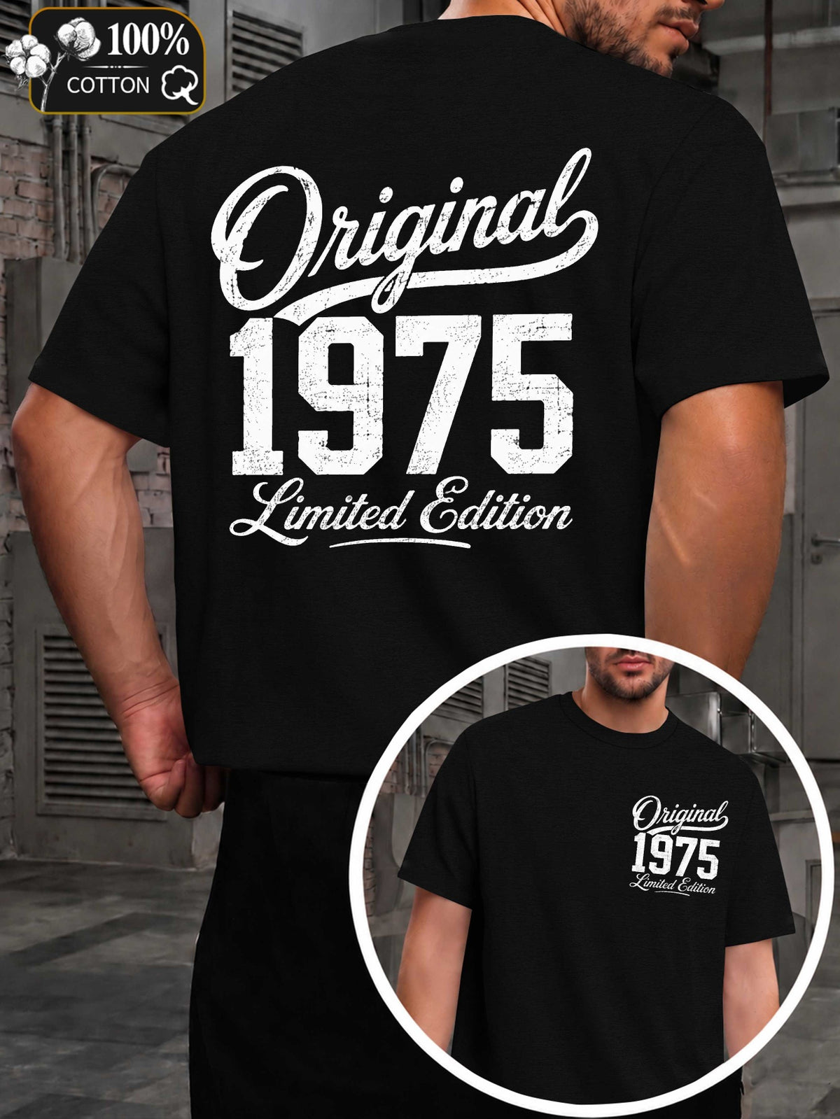 Original Limited Edition 1975 Men's T-shirts with Markings