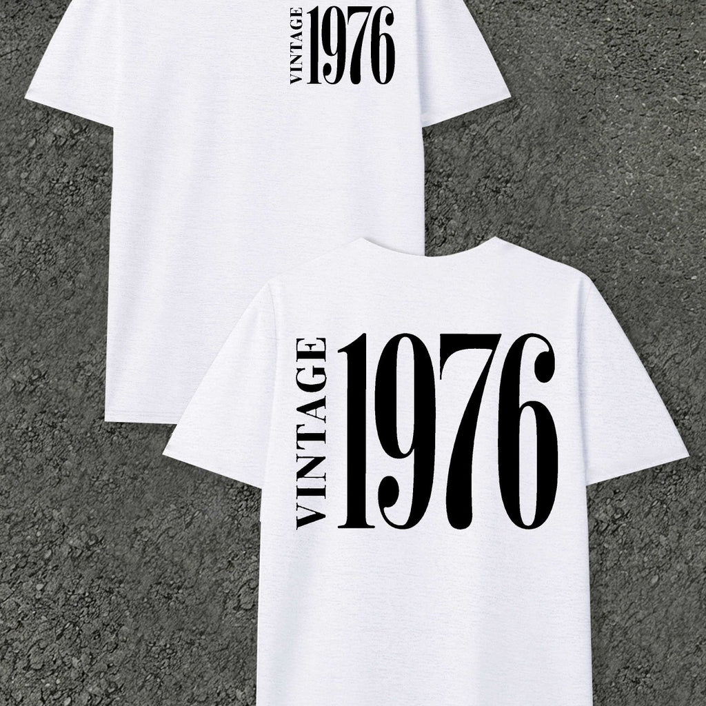 Vintage 1976 Statement Men'S T-Shirts with Markings