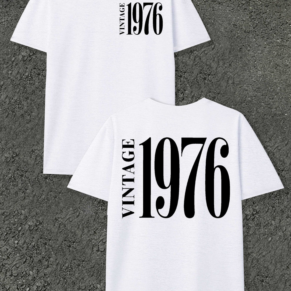 Vintage 1976 Statement Men'S T-Shirts with Markings