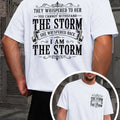 Men's I Am The Storm T-Shirt - Statement Print Round Neck Casual Tee with Iconic Slogan, Machine Washable Suitable for Year-Round Wear, Everyday & Versatile Style for - Outfits