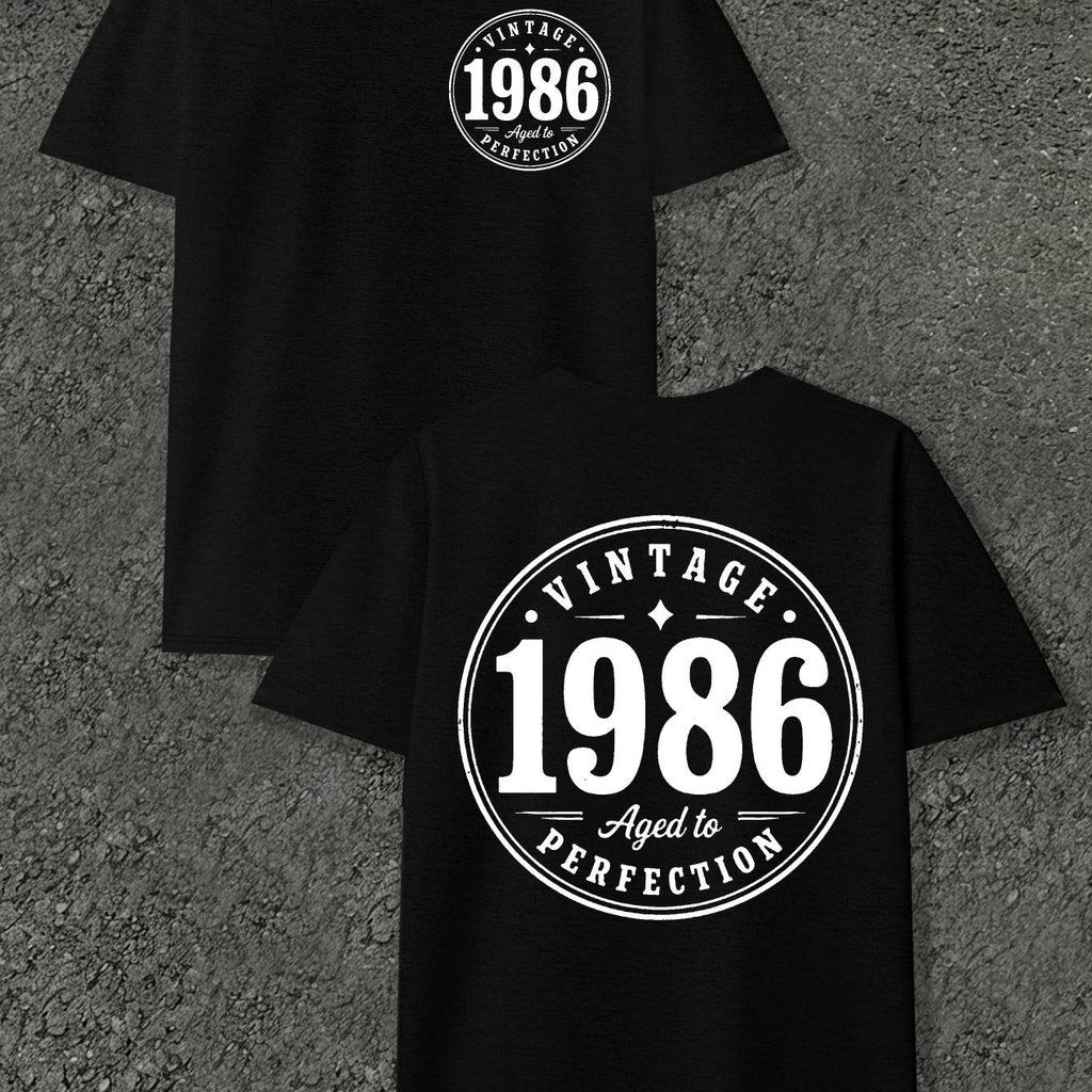 Aged to Perfection 1986 Men'S T-Shirts with Markings