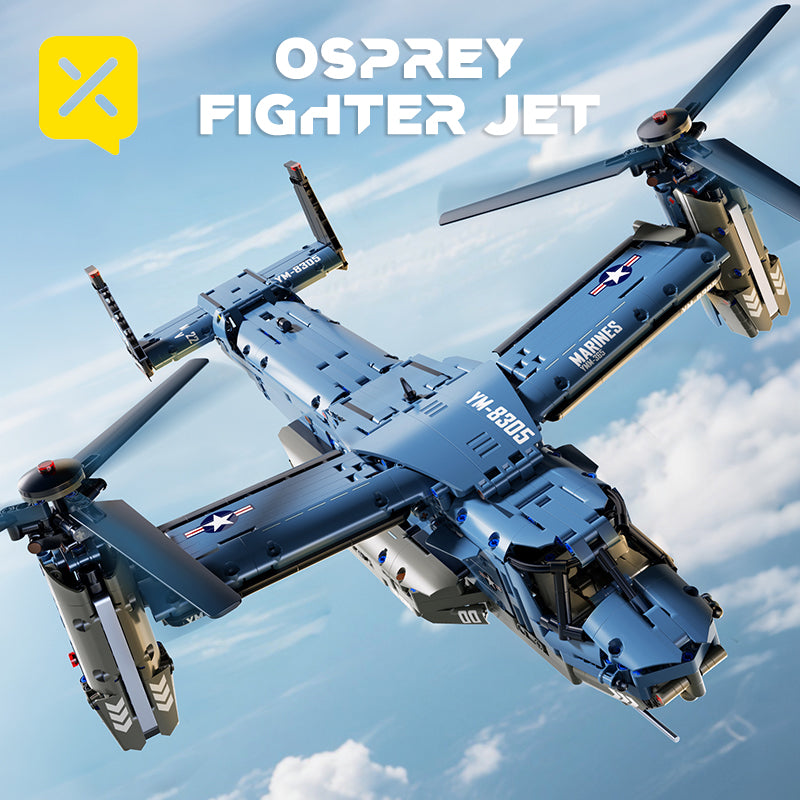 1486PCS "Osprey" fighter building blocks, unlock the new experience of creative assembly. Based on the V - 22 Osprey, the assembly process is full of fun with exquisite building blocks. Whether it is military fans or building block enthusiasts, can find f