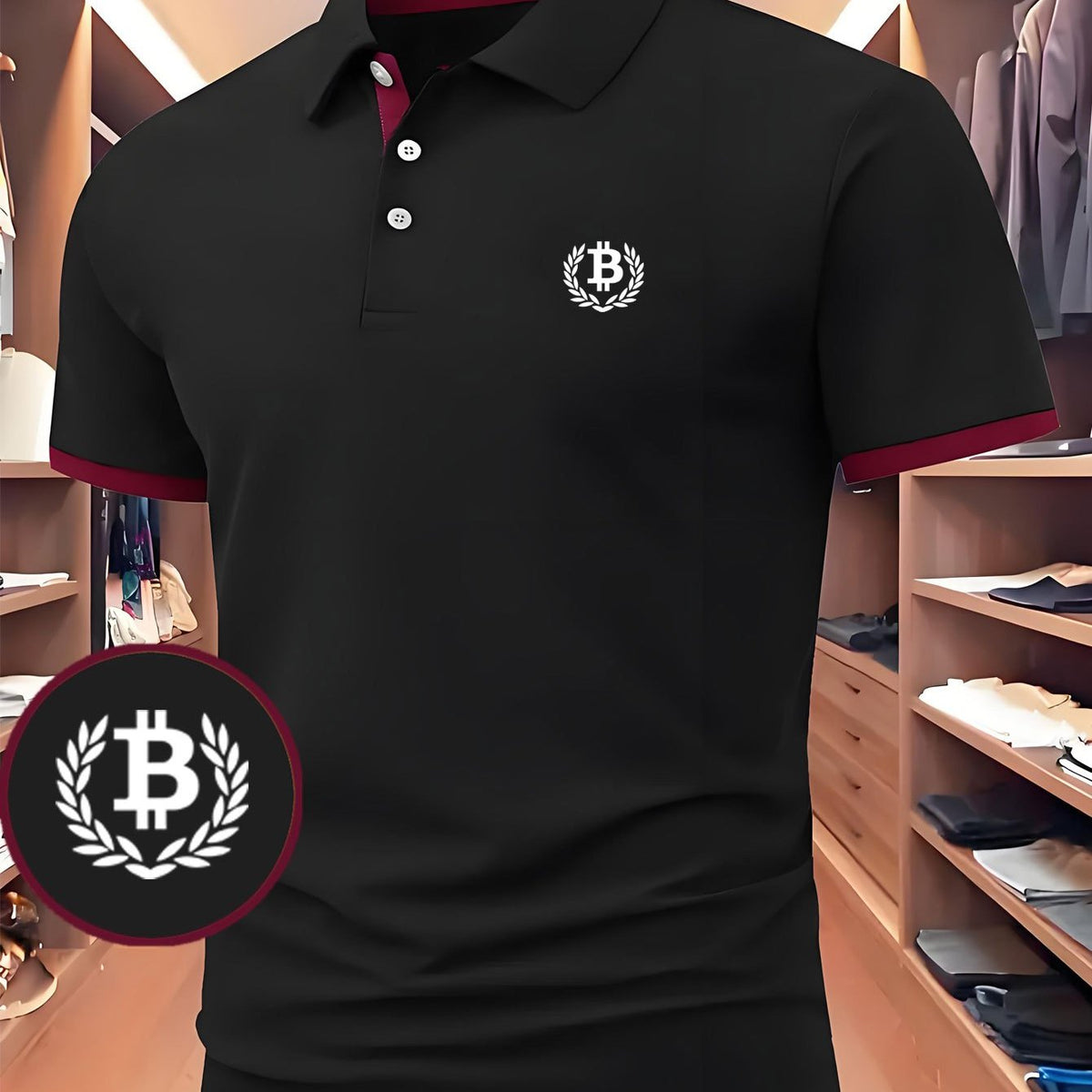 Men'S Fashion Casual Polo Shirt Classic Geometric Print Pattern Shirt Upgraded Fabric Soft And Comfortable Lapel Color Matching Details Golf Sports Tennis Shirt Summer Daily Sports Short Sleeve Top