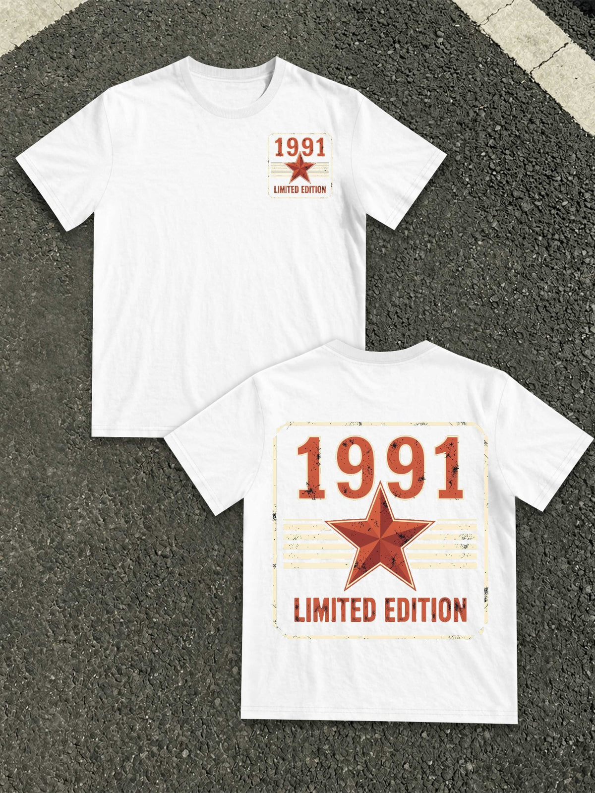 Teediy 1991 Vintage Star Emblem Women's Pure Comfortable T-shirt