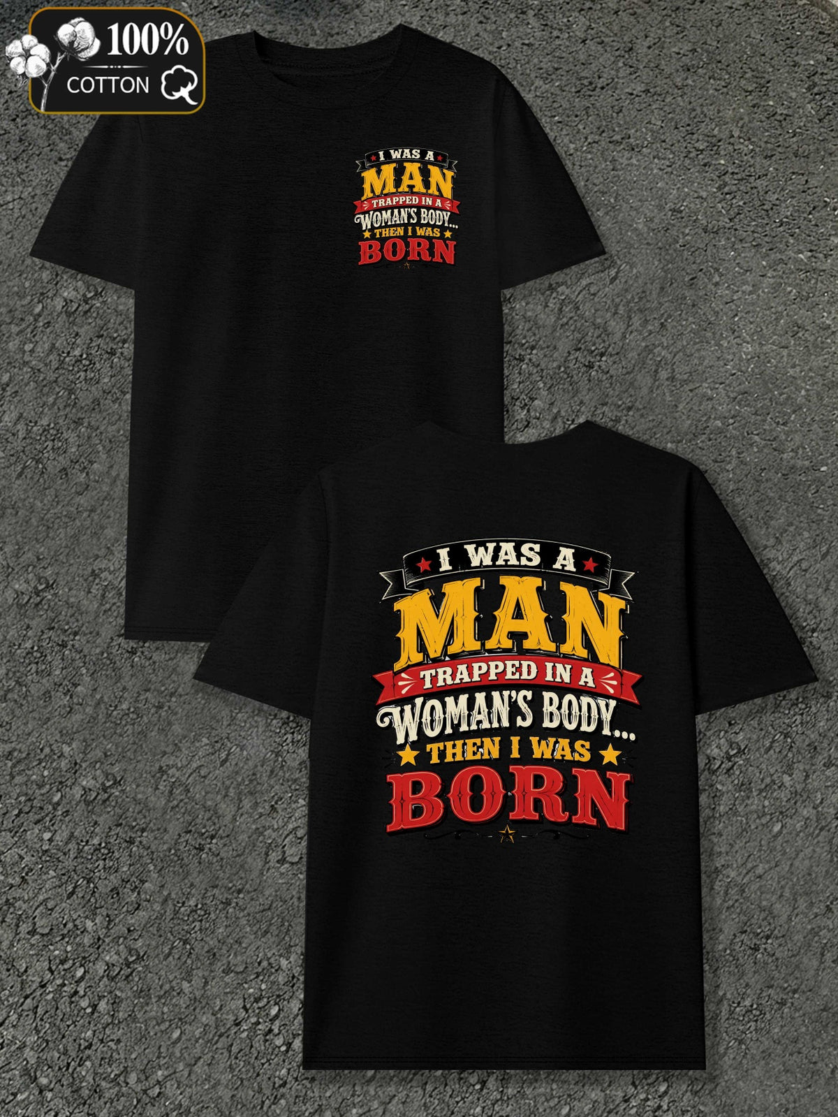 Man Trapped Before Birth Men'S T-Shirts with Markings
