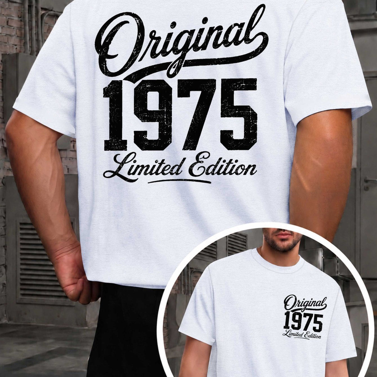 Original Limited Edition 1975 Men's T-shirts with Markings