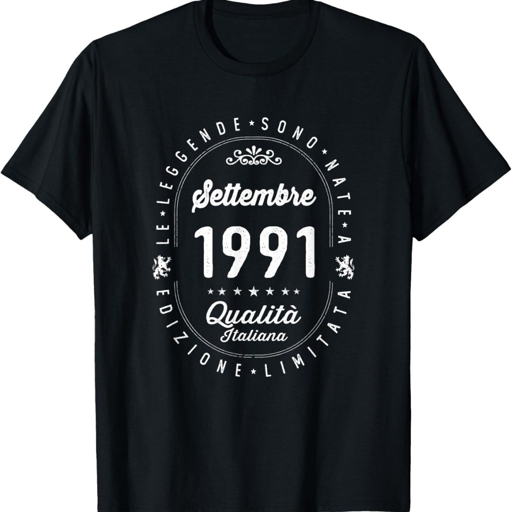 Legends Born In September 1991 31th Birthday 31 Years Old T-Shirt