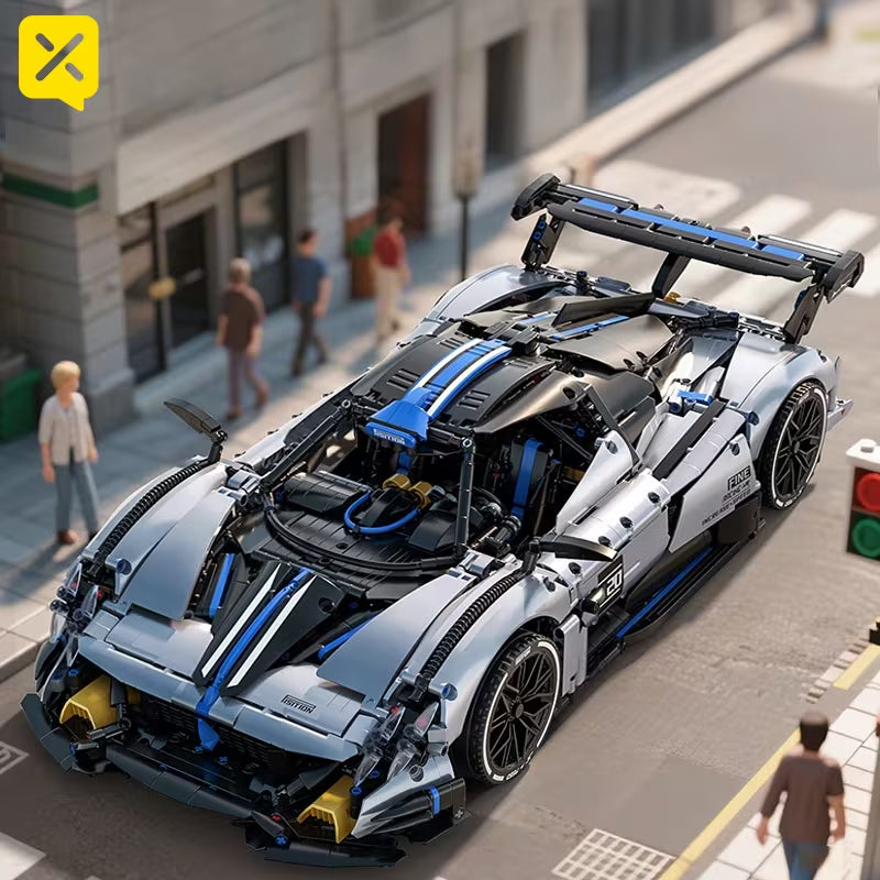 3526pcs ABS 3D Puzzles Speed Car Assembly Model, Low-Slung Front Face and Dramatic Tail Wing Design, Mixed Color, KAVOWORLD, Ideal for Building Your Own High-Performance Racing Car, Fun for Halloween, Christmas, Thanksgiving, New Year