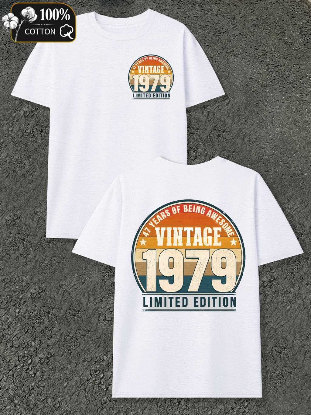 Vintage 1979 Celebration Men'S T-Shirts with Markings
