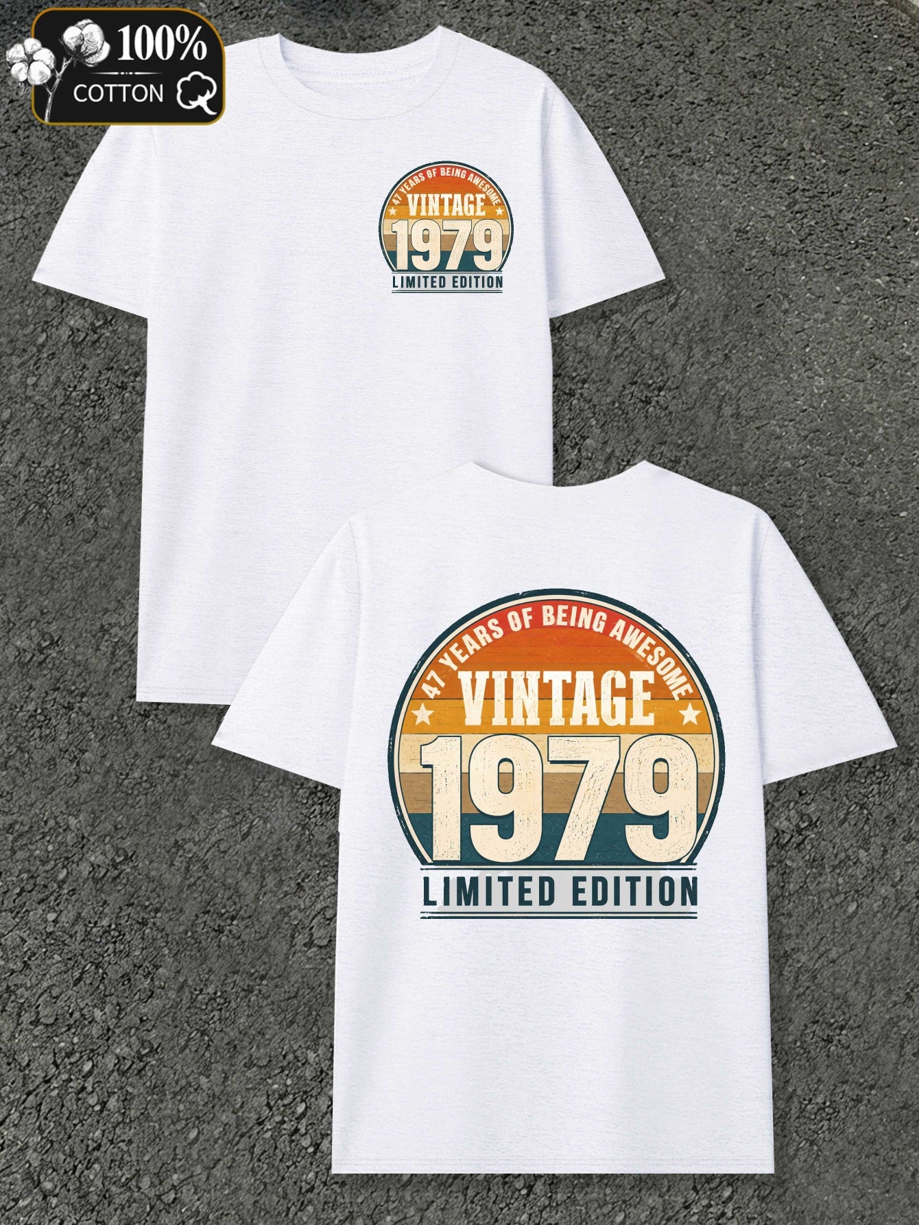 Vintage 1979 Celebration Men'S T-Shirts with Markings