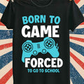 Born to Game Men's Gaming T-Shirt - 100% Cotton 180GSM Black Tee with Iconic Console Logo Print, Casual Streetwear for Gamers, Year-Round & Machine Washable for all-Season Wear