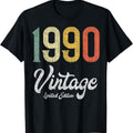 Vintage 1990 Limited Edition 32Nd Birthday T-Shirt