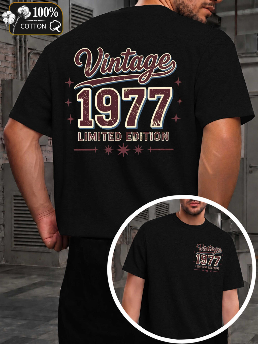 Vintage Limited Edition Men's T-shirts with Markings
