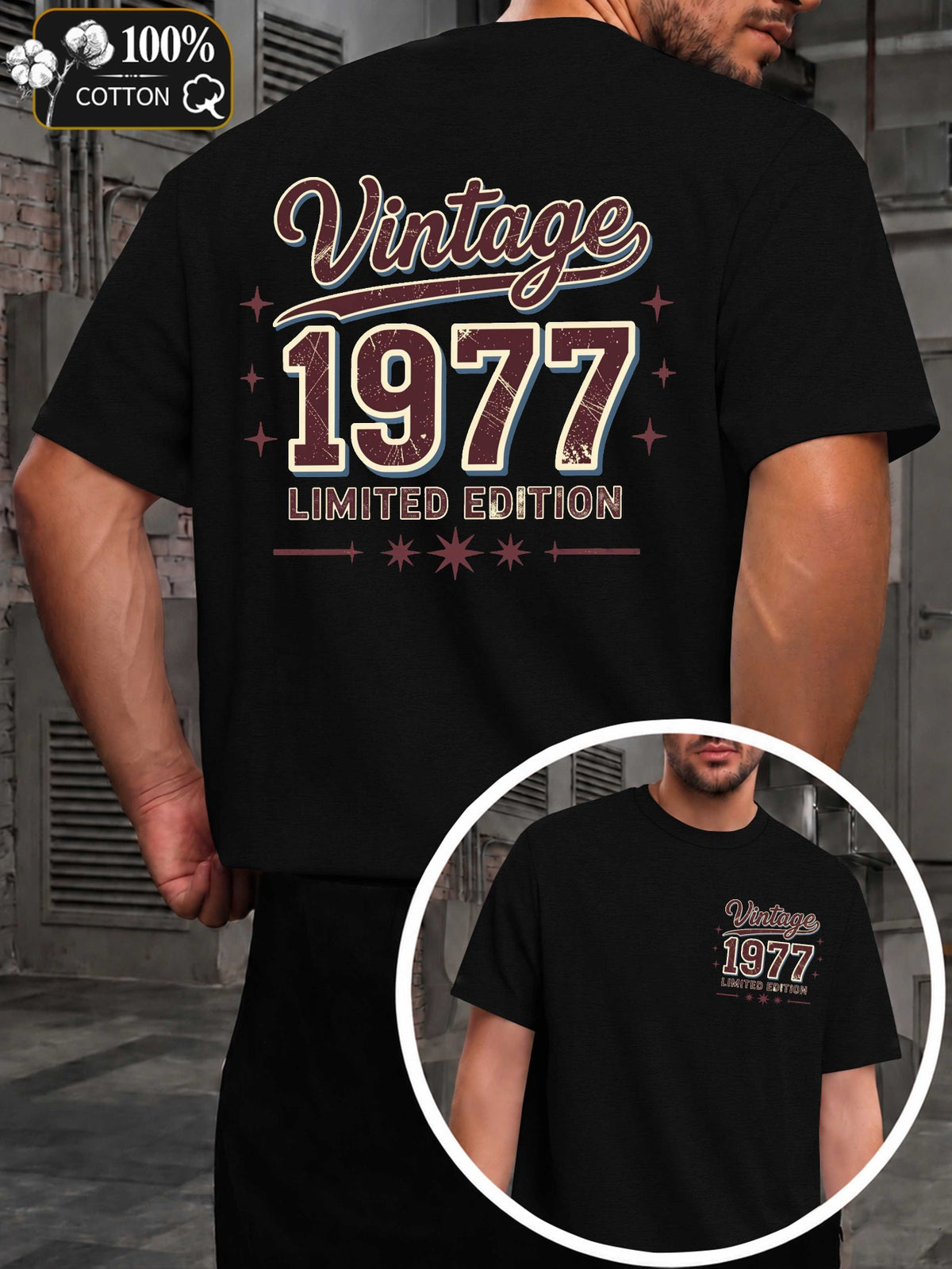 Vintage Limited Edition Men's T-shirts with Markings