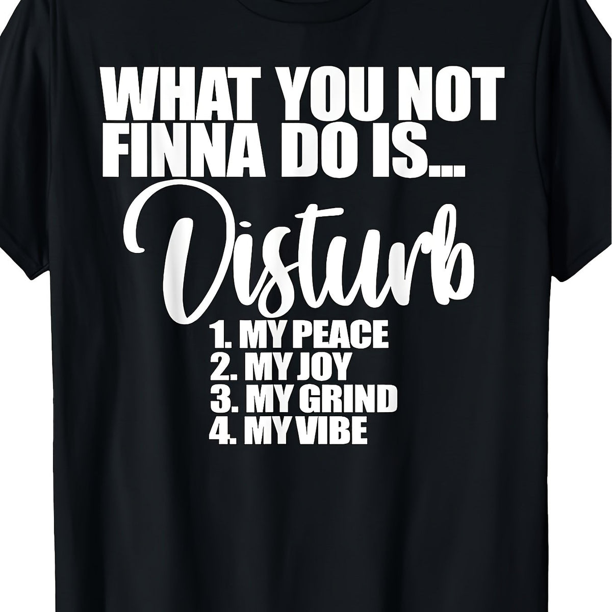Women'S Don'T Disturb My Peace Happiness Struggle Tshirt Vintage Statement Slogan Style Round Neck Short Sleeve Shirt Suitable for All Seasons Casual Wearsummer T Shirt with Printed Design, Loose Fit, Suitable for Casual Activities