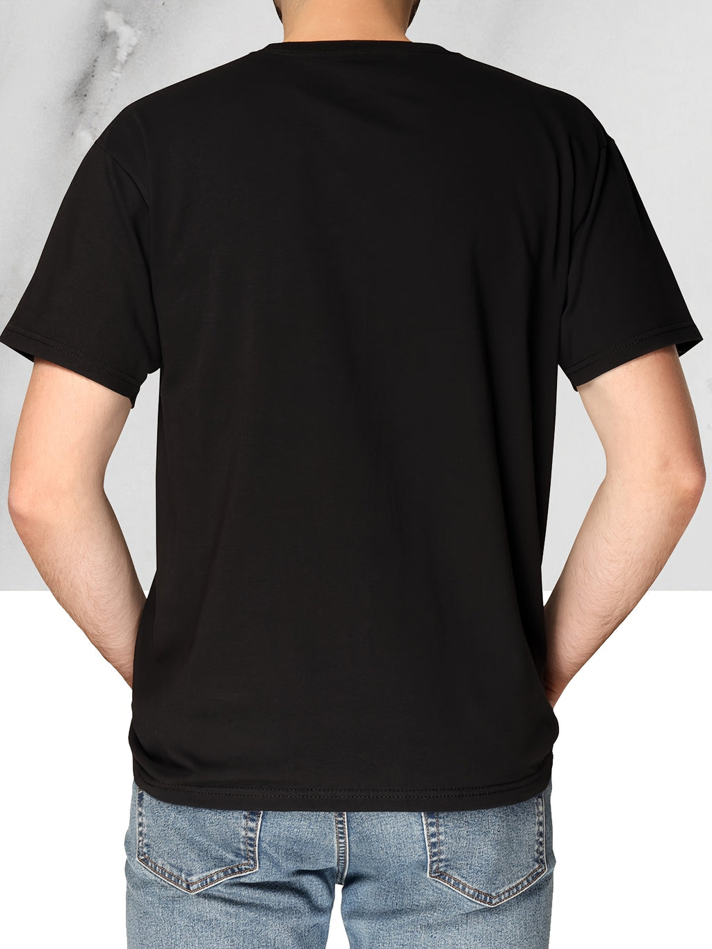 Plus Size Men'S Summer T-Shirt, PAPA Legend Since 1991 Graphic Print Tee, Trendy Casual Short Sleeve, Big & Tall Daily Wear Unisex 2026 Black T-Shirt