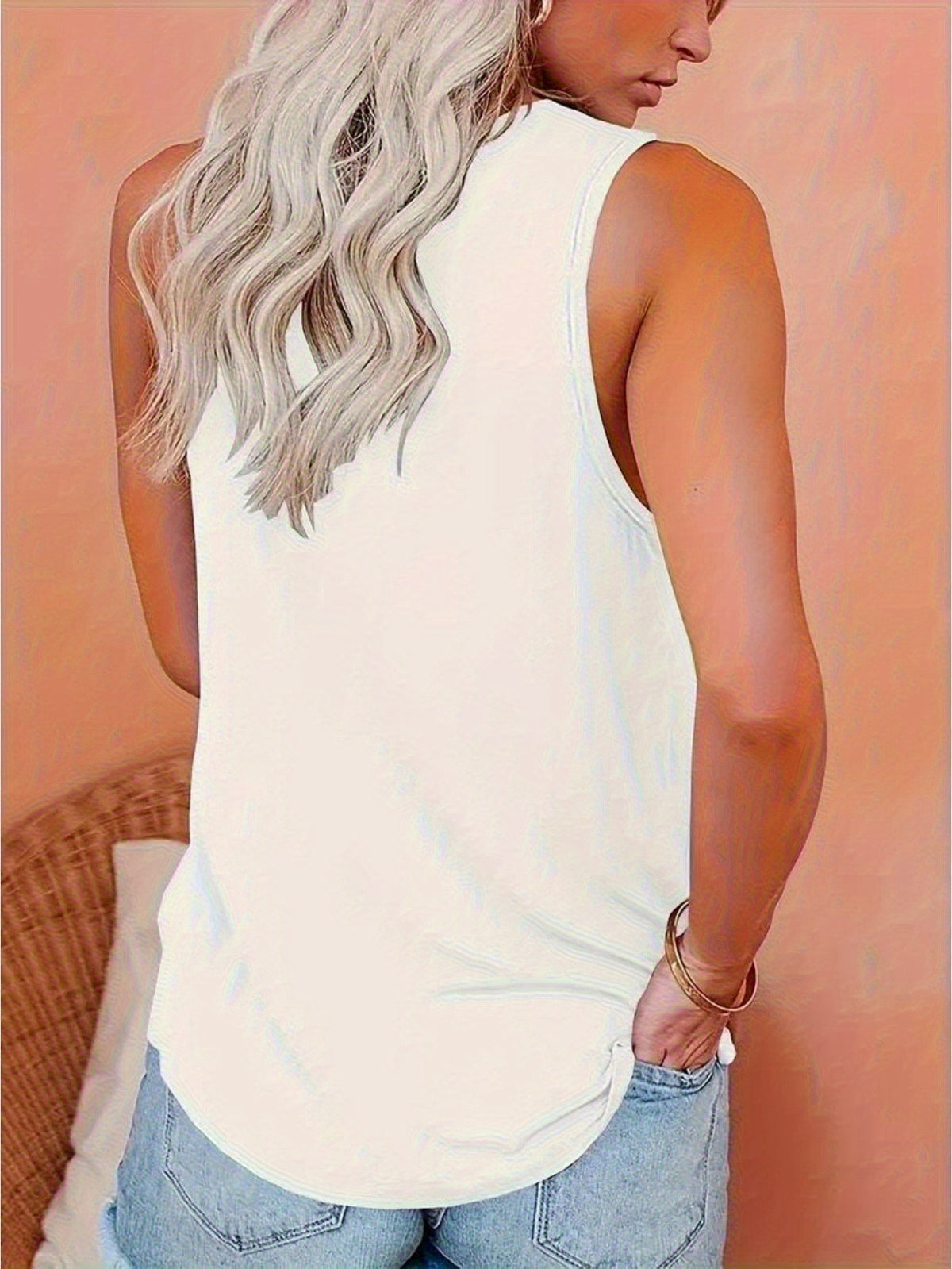 Don't Ask Me Why I'm Crazy, I Don't Ask You Why You're so Stupid. Letter Print Casual Tank Top, Round Neck Sleeveless S Vest T-shirt, Women's Swear