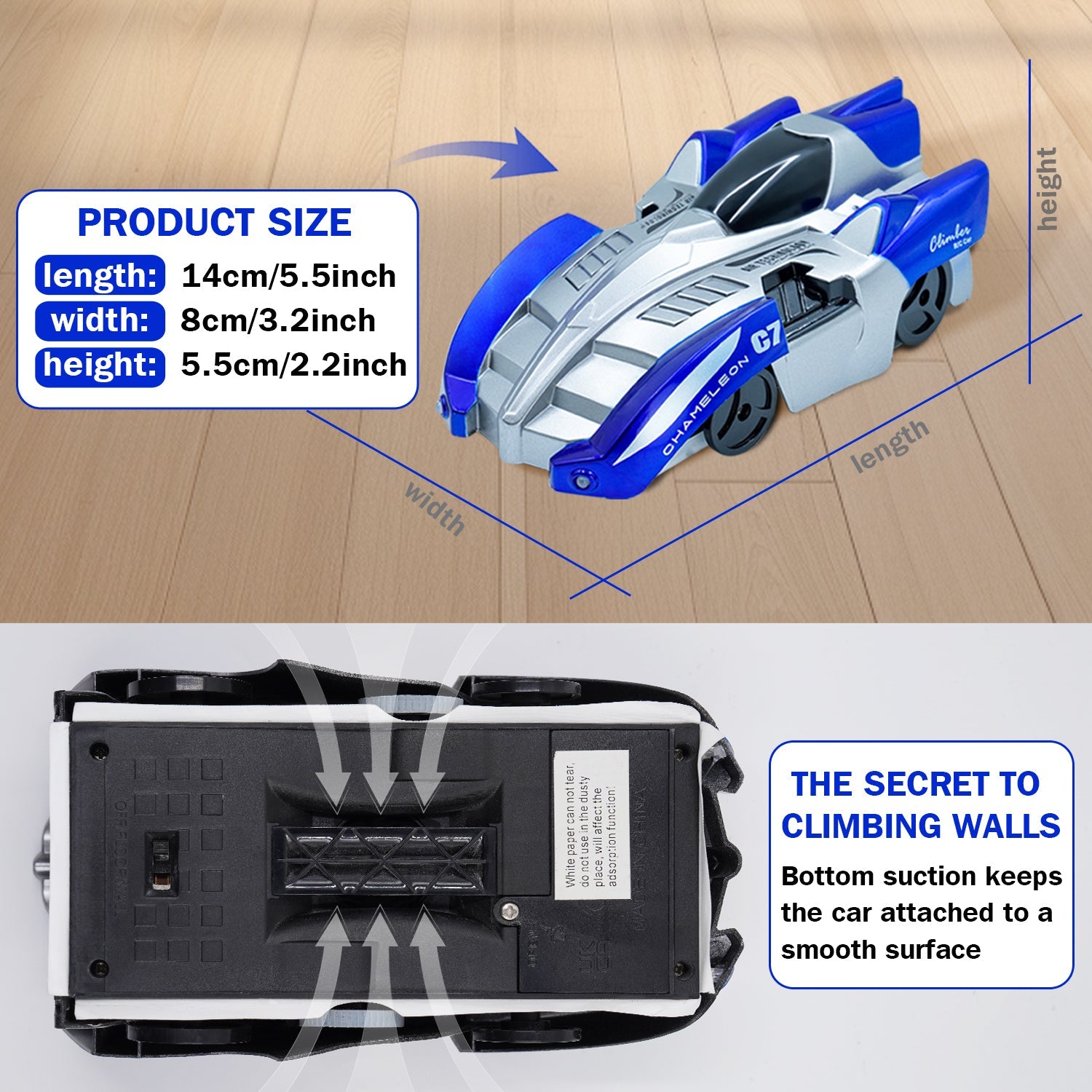 Trinmama 1:20 WALL CLIMBING STUNT RC CAR