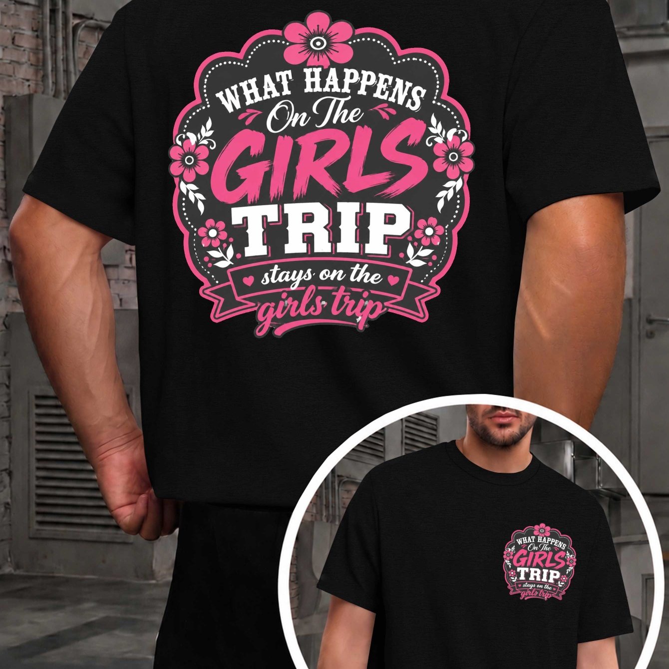 Girls' Secret Trip Men'S T-Shirts with Markings
