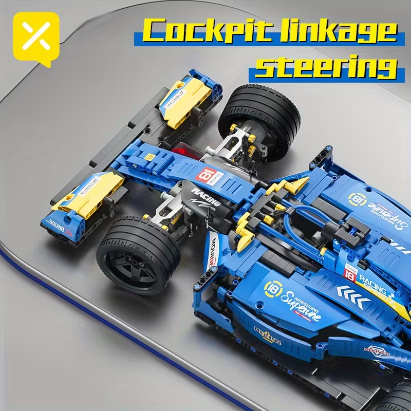 1137PCS creative red Formula F1 racing building blocks toy car, 1:10 classic restoration, restoration of racing machinery, desktop bookshelf ornaments collection preferred! Christmas/Birthday/New Year/Graduation Season/Thanksgiving Gift!