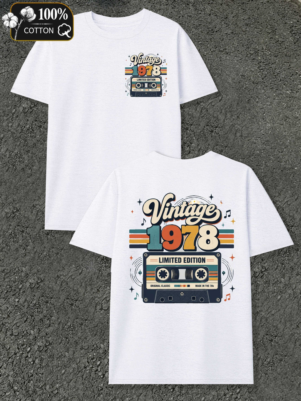 Vintage 1978 Limited Edition Men'S T-Shirts with Markings