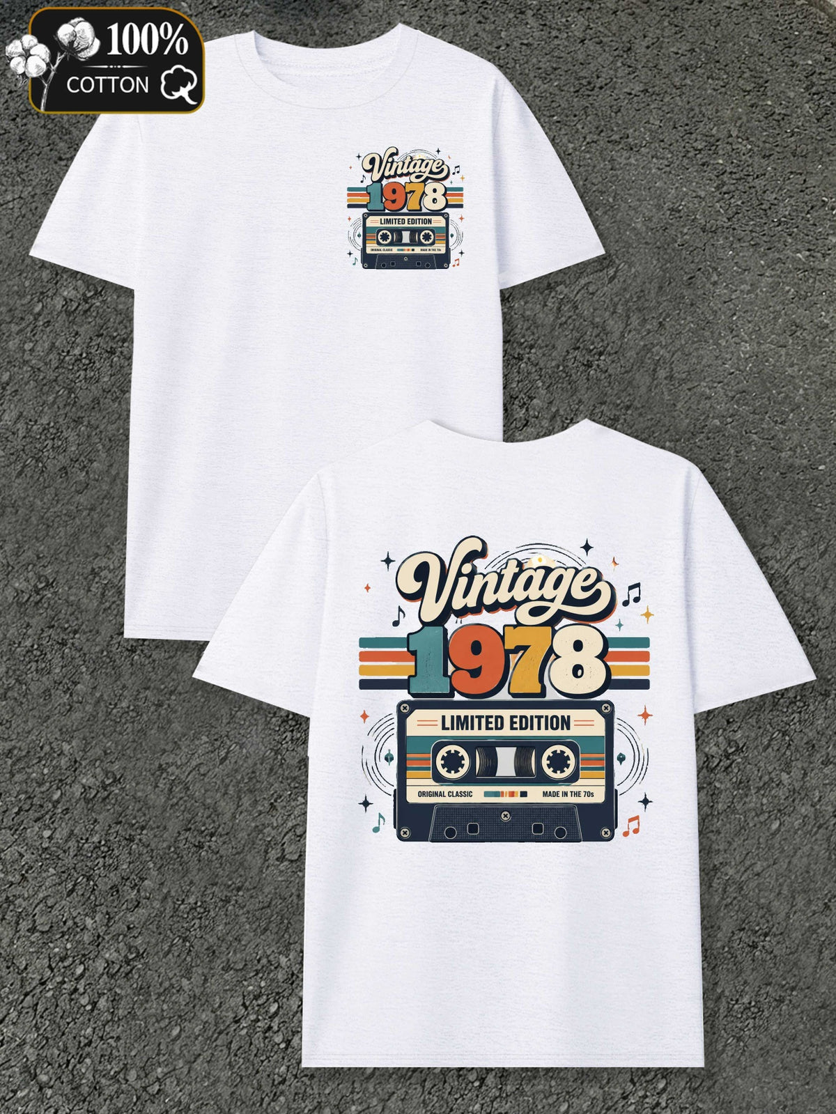 Vintage 1978 Limited Edition Men'S T-Shirts with Markings