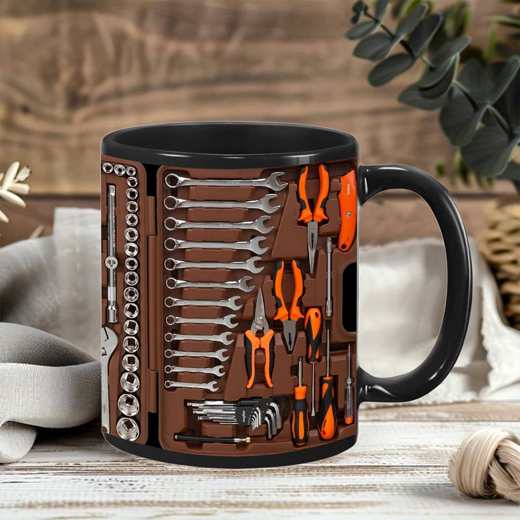 Yooshoverk Mug 3D Mechanic Toolbox Design Solving Creative Gift Coffee Water Cup