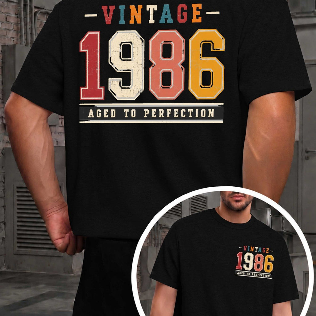 Vintage Aged to Perfection Men'S T-Shirts with Markings