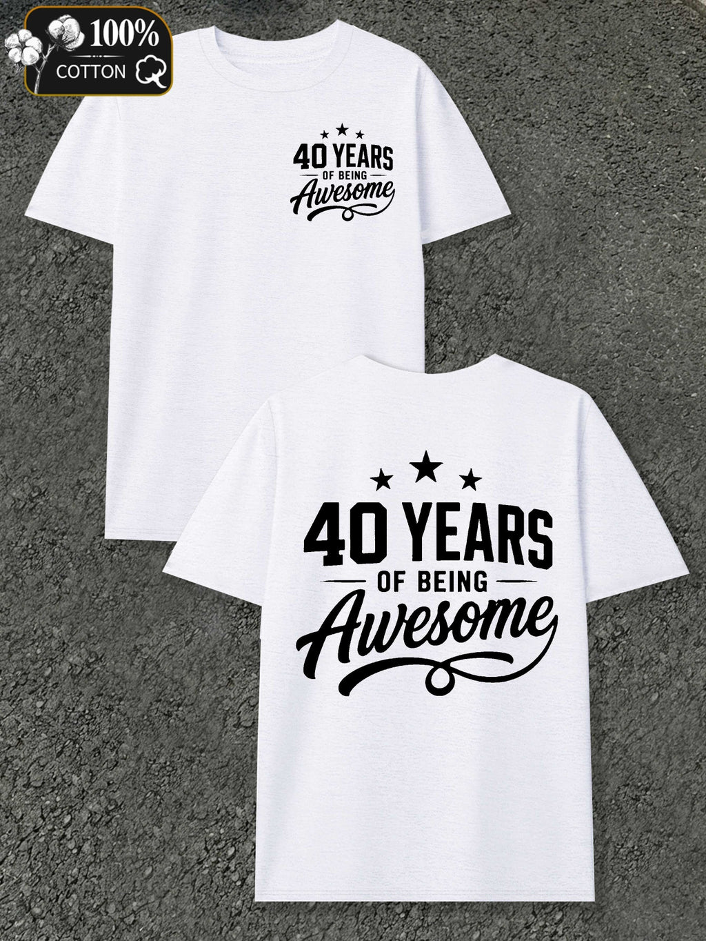 40 Years of Awesome Men'S T-Shirts with Markings