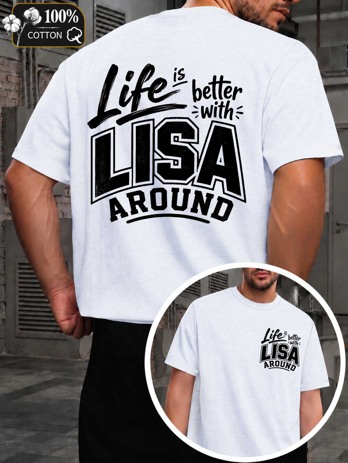 Life Is Better with Lisa Men's T-shirts with Markings