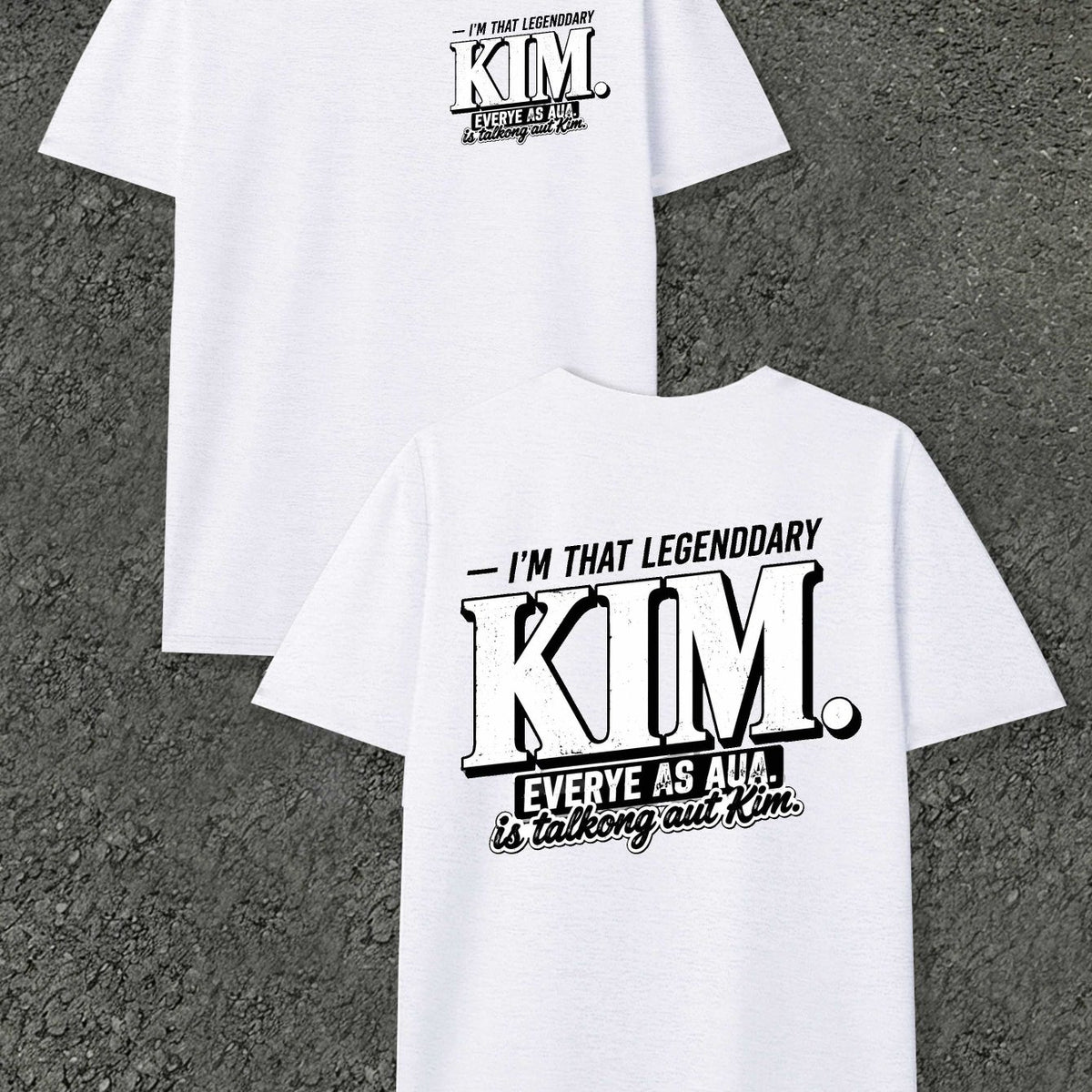Legendary Kim Men's T-shirts with Markings