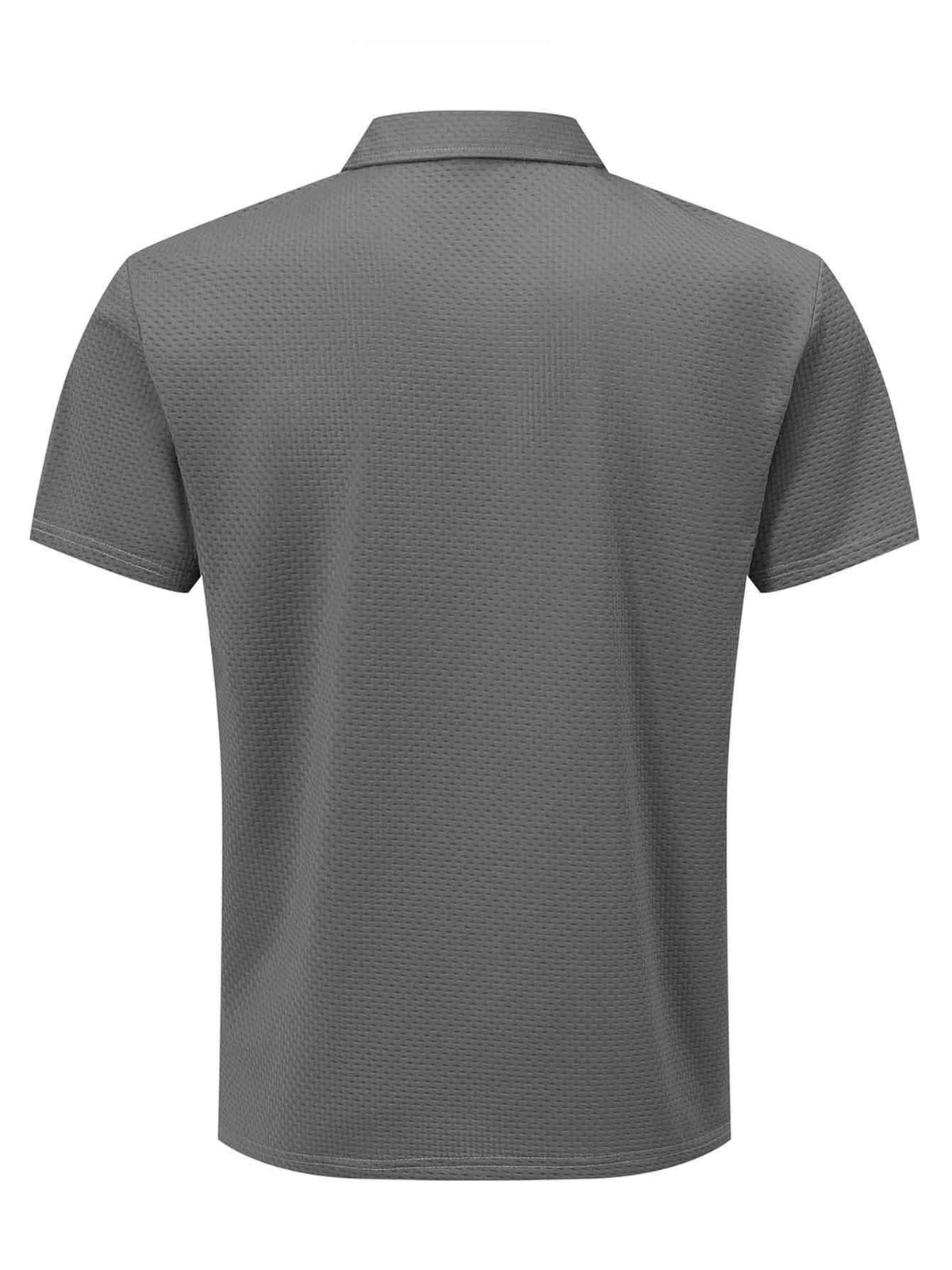 1pc Skull Pattern Print Polo Shirt, Short Sleeve Lightweight Performance Style T-Shirt, Casual Athletic Stretch Comfortable Shirt
