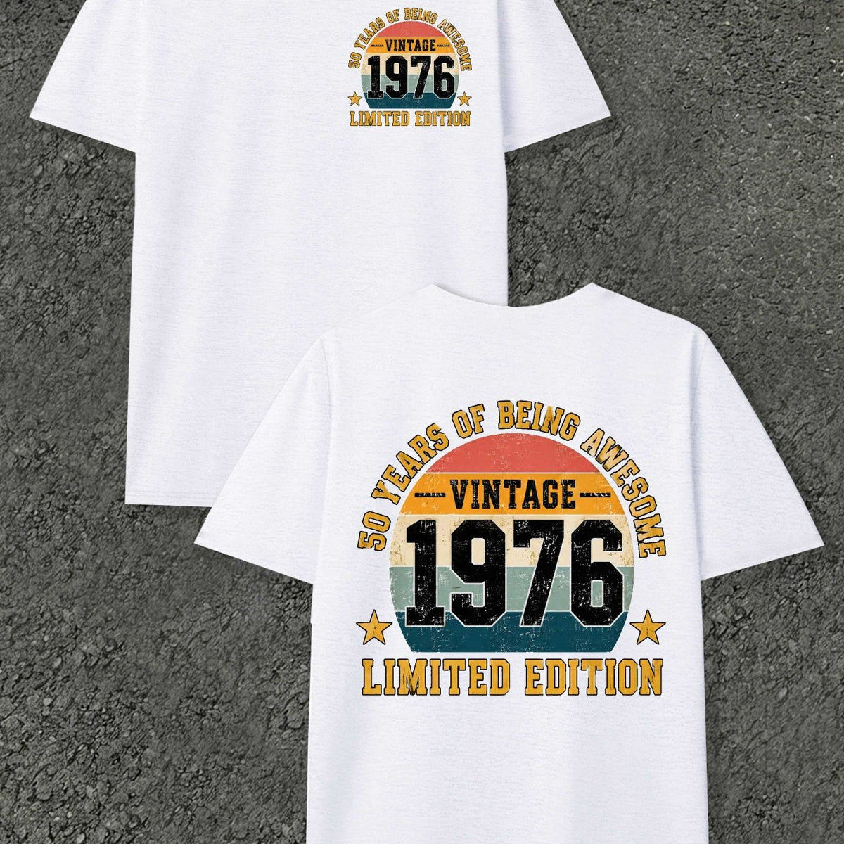 Vintage 1976 Limited Edition Men'S T-Shirts with Markings