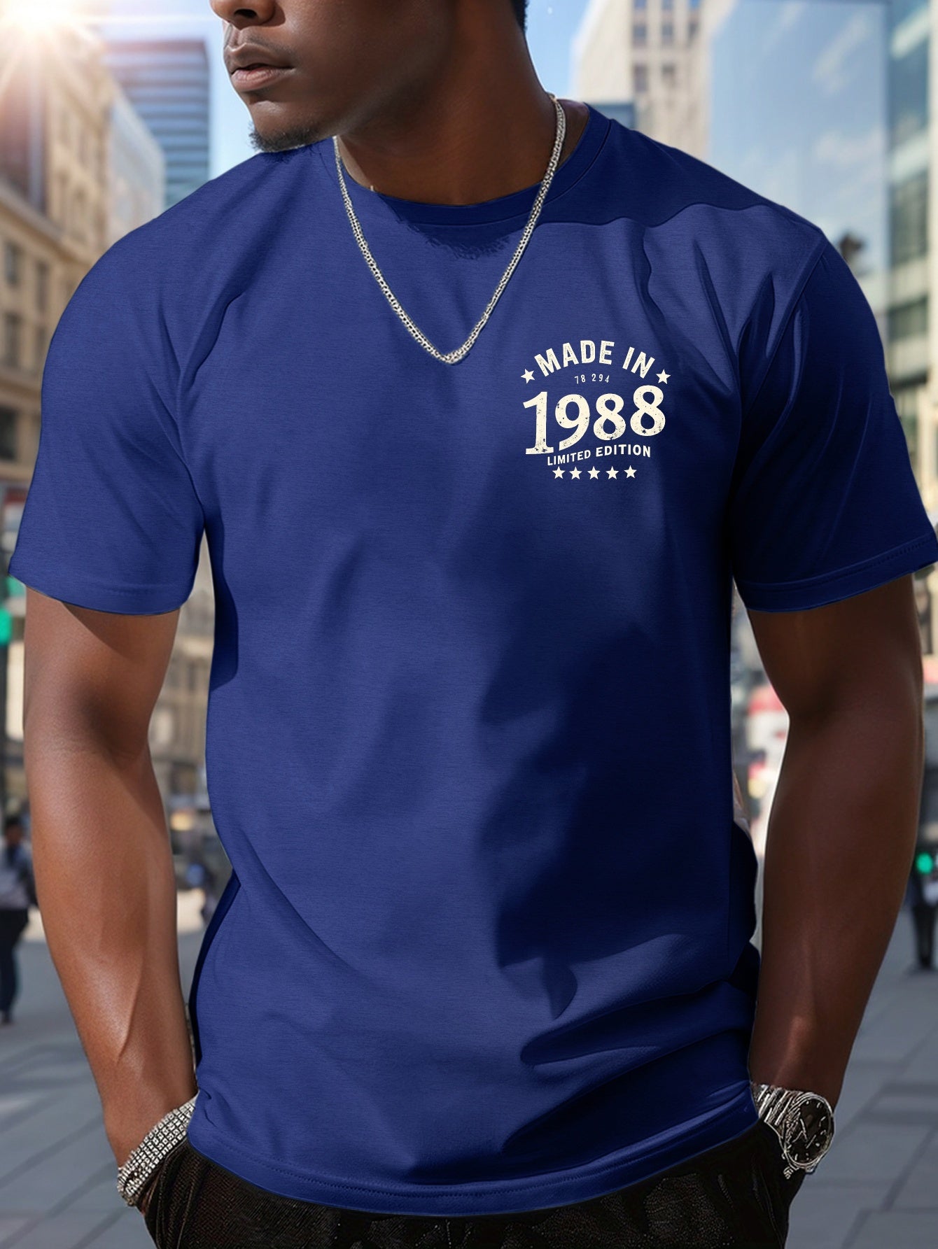 Limited Edition Print T-Shirt from 1988, Men'S Tees, Casual Short-Sleeve Shirt Perfect for Summer