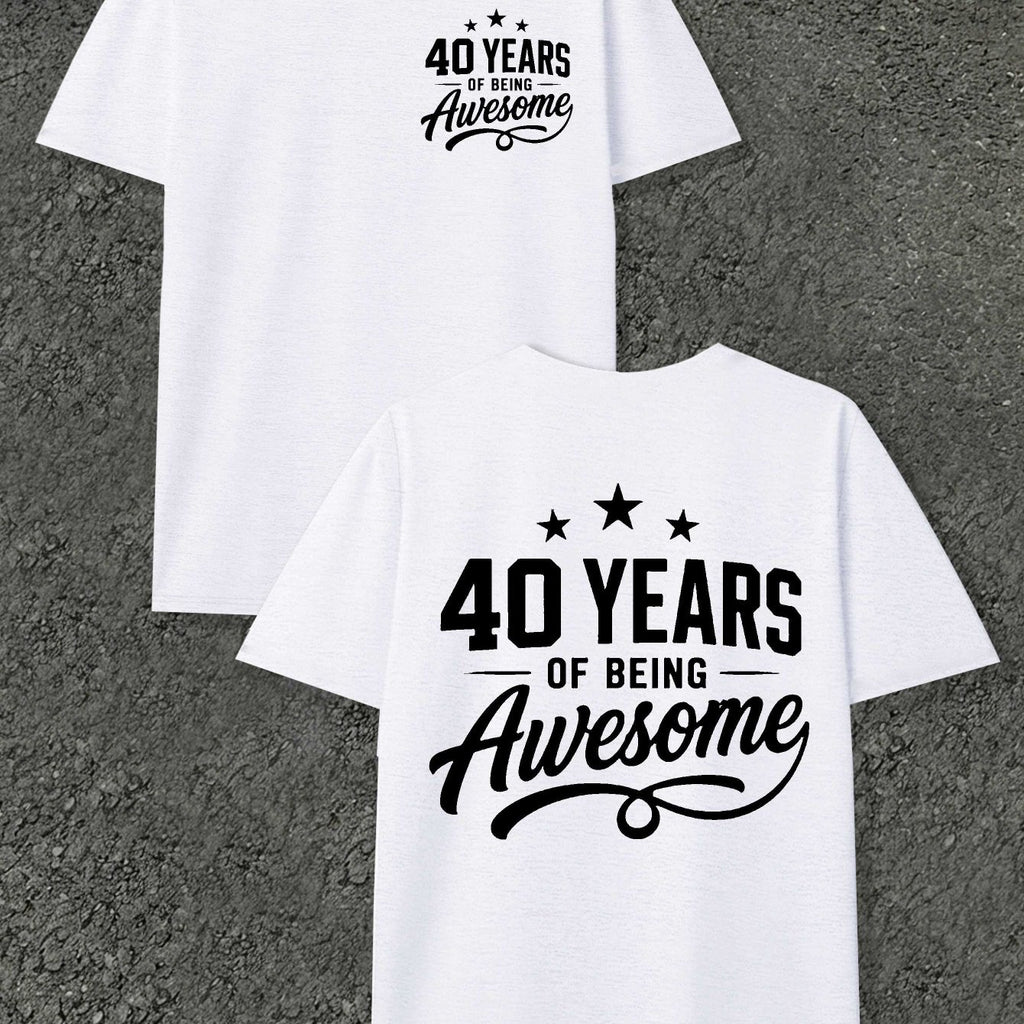 40 Years of Awesome Men'S T-Shirts with Markings