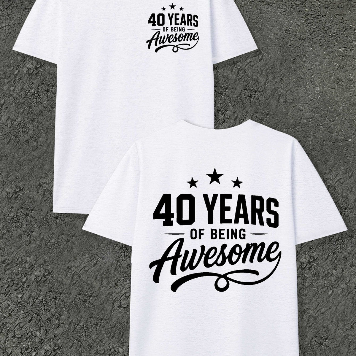 40 Years of Awesome Men'S T-Shirts with Markings