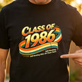Class of 1986 T-Shirt, Still Rocking After All These Years Retro Cassette Tape Tee, Vintage 80s High School Reunion Shirt for Gen X, 1986 Graduation Nostalgic Group Apparel