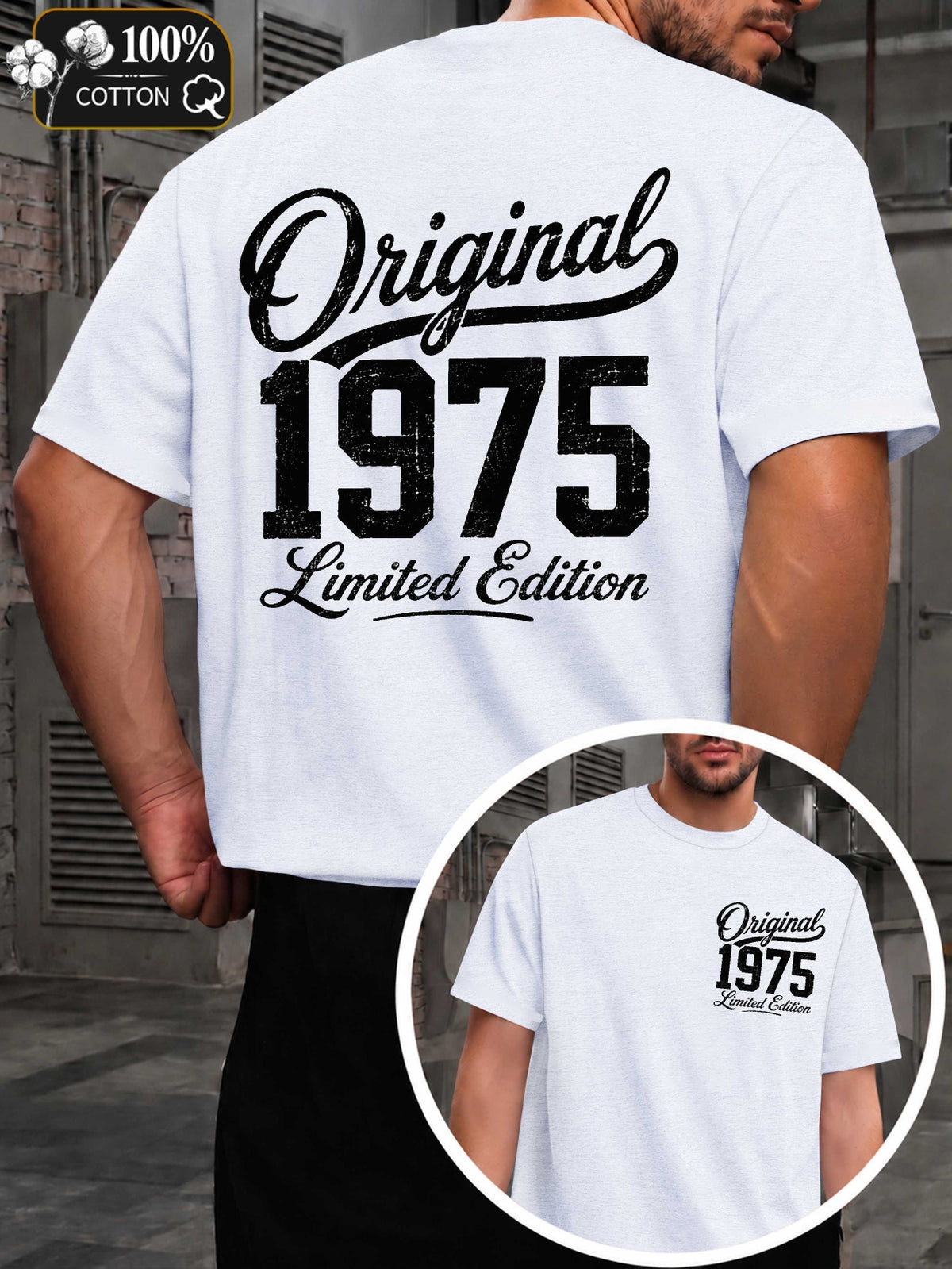 Original Limited Edition 1975 Men's T-shirts with Markings