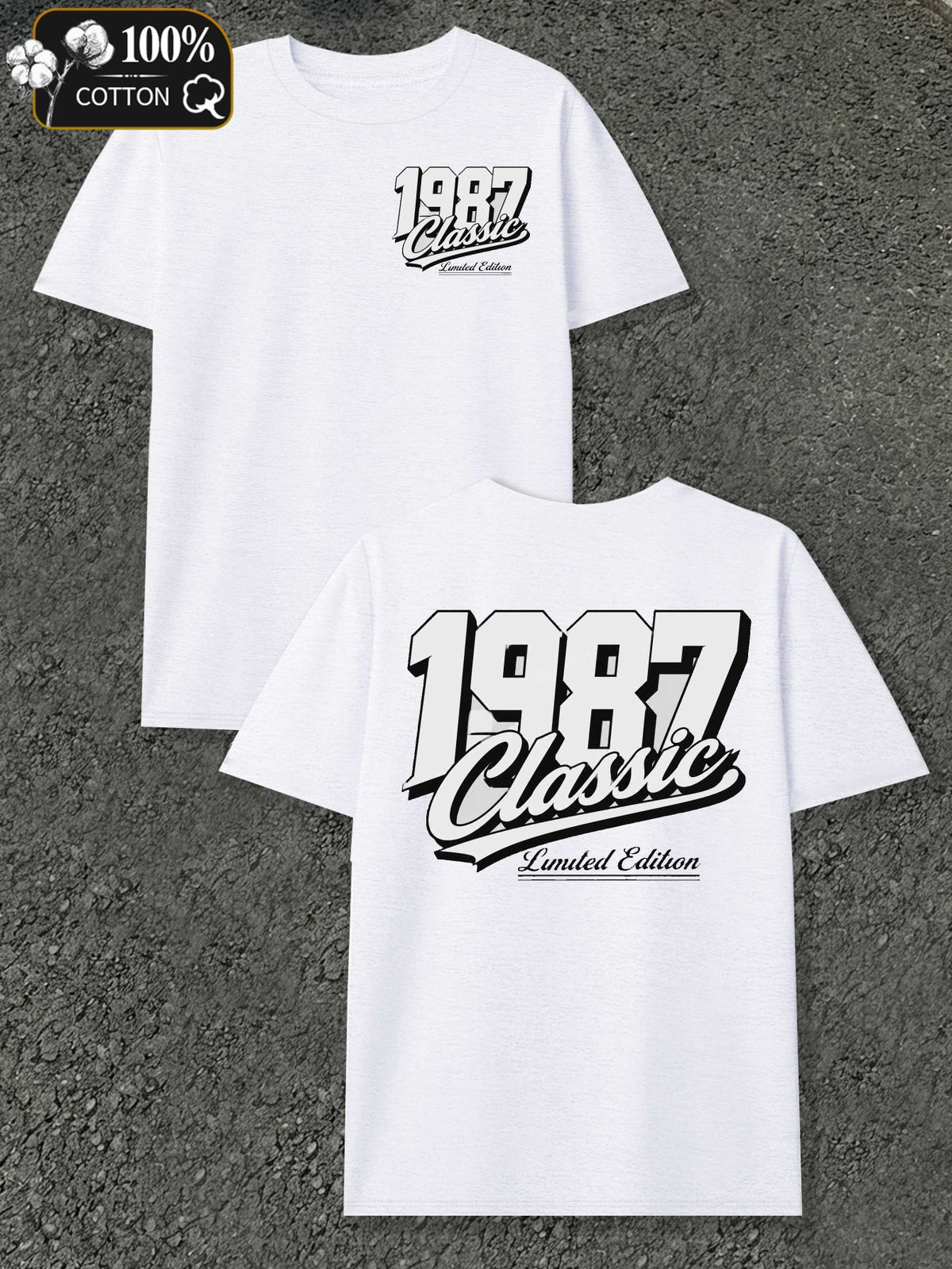 Classic 1987 Limited Edition Men'S T-Shirts with Markings